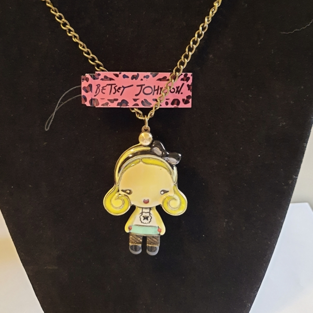 Betsey Johnson Cute Girl Mirror Necklace
